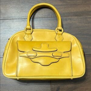 Valentino Histoire Vintage Mustard Leather Handbag